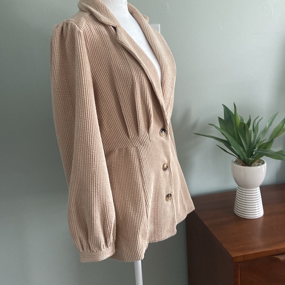 Anthropologie Current Air Corduroy Double Breasted Blazer Like New Size … - Picture 3 of 8